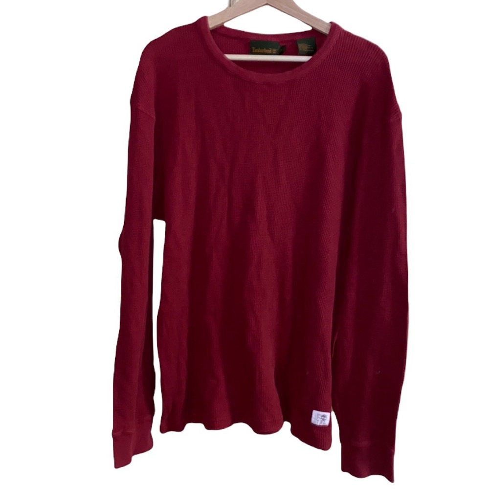 Men’s Red Timberland Thermal Long Sleeve Shirt (XL)